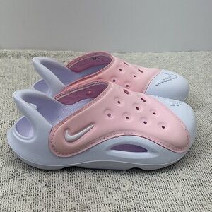 NIKE Aqua Swoosh Water Sandals Shoes Toddler size 6 6C Pink White